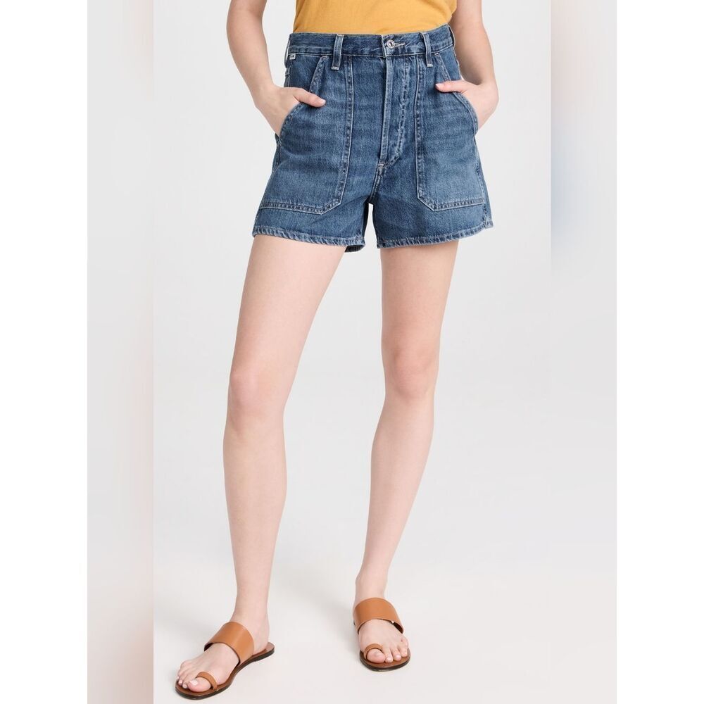 Citizens Of Humanity Frances High Waisted Medium Wash Shorts Size 32